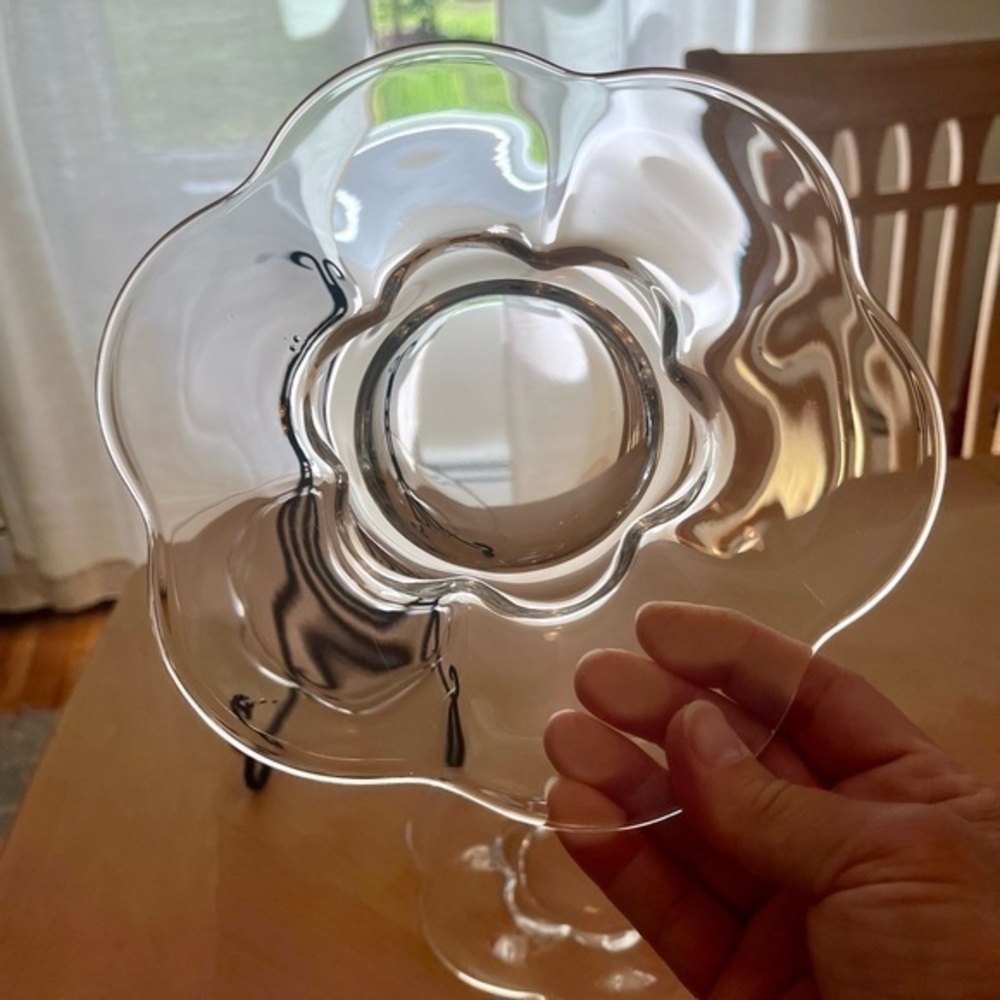 Duncan & Miller Set of 3  "Canterbury" Salad Plates Heavy Pressed Glass